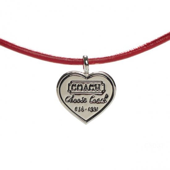 Coach Heart Logo Red Necklaces CXP | Coach Outlet Canada